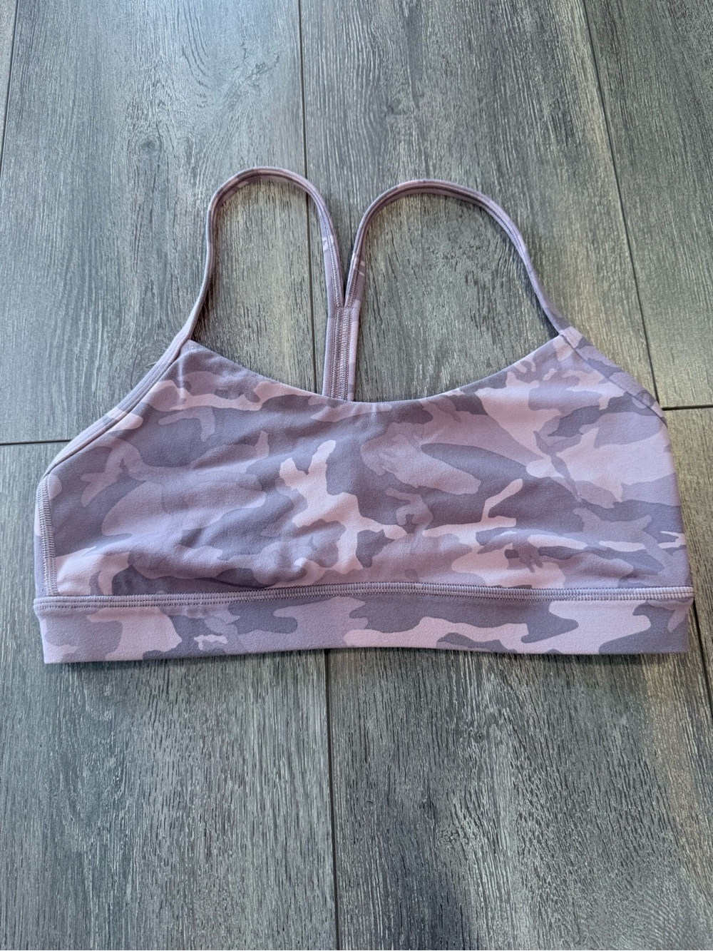 Lululemon Flow Y Bra Nulu 
Incognito Camo Pink Taupe Mult